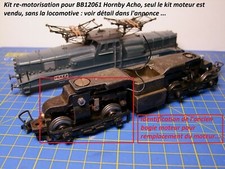 Kit Motorisation en M0.4 - Locomotive BB12061 HORNBY ACHO châssis ZAMAC réf 6390