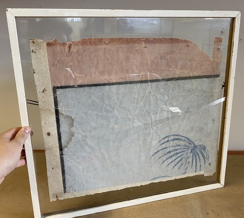 Peinture papier peint ancien - peint,