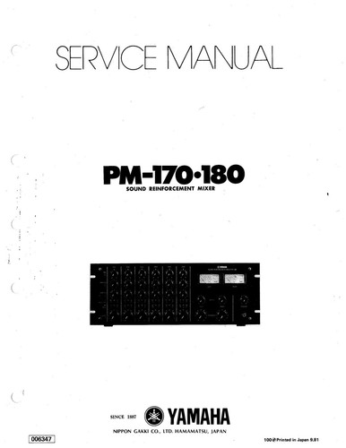 Manuel service pour yamaha - service,