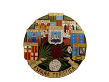 Plaque de calandre émaillée 75mm en laiton Automobile Club Espagne 53