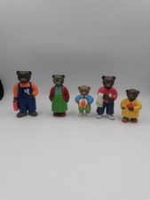 LOT OF 5 Vintage Daniel Bour LITTLE BAYARD BROWN BEAR PVC FIGURES 