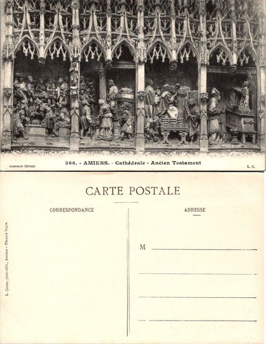 Amiens cathedral postcard - cathedral,