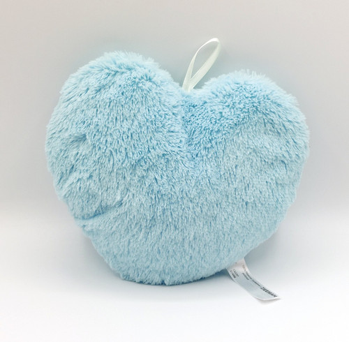Peluche doudou coeur - bleu, ciel