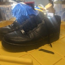 Nike Air Force One 1 '07 Low Black Men's Leather Sneakers Size 8