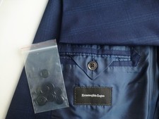 Zegna Blazer 58L/48L Blue Plaid New Jacket Sport Coat Italy