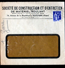 NANTERRE (92) Société de CONSTRUCTION & d'ENTRETIEN de MATERIEL ROULANT en 1939