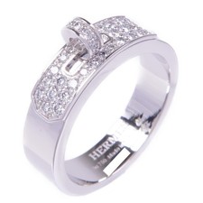 HERMES Bague Kelly Ring 18K White Gold Hermes#49/US#4.75