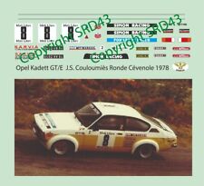 Decals 1/43 Opel Kadett GT/E J.S. Couloumiès ronde cévenole 1978
