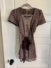 AXES Femme Girls Brown Plaid Dress Size M
