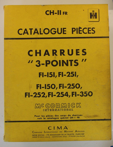 Catalogue pièces charrues - pièces,