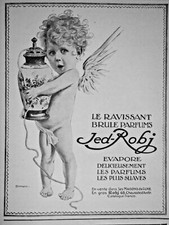 1914 BRULE PERFUMES JED-ROBJ PRESS ADVERTISEMENT - ANGEL - ADVERTISING