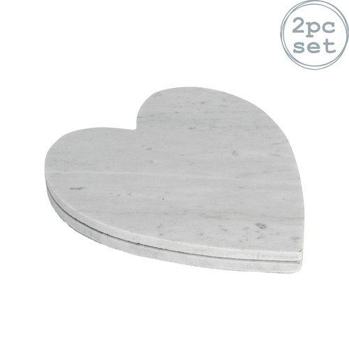Coeur marbre service - 2x,