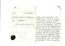 1713.  wax stamp. letter. Seran de la Tour. Genealogy. regionalism. Arnal