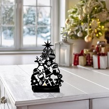 Bougeoir de Noël en fer