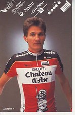 CYCLISME carte cycliste AMADIO ROBERTO équipe CHATEAU D'AX 1989