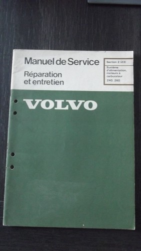 Manuel service volvo 240 et - service,