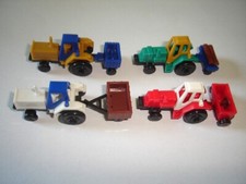 TRACTORS WITH TRAILERS MODEL CARS SET 1:160 N KINDER SURPRISE PLASTIC MINIATURES