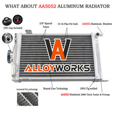 3 Rangées Radiateur Alum Pour