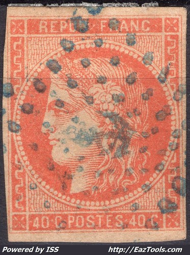 France bordeaux 40c orange - france, n°