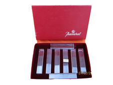 50's Signed Baccarat Crystal Knife Holder Crystal Glass Art Table Art