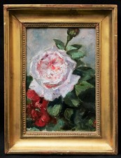 Impressionist Painting Study Oil Pink Flower Impressionism Oil 19th Century Art