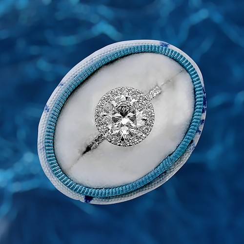 Bague diamant engagement ronde