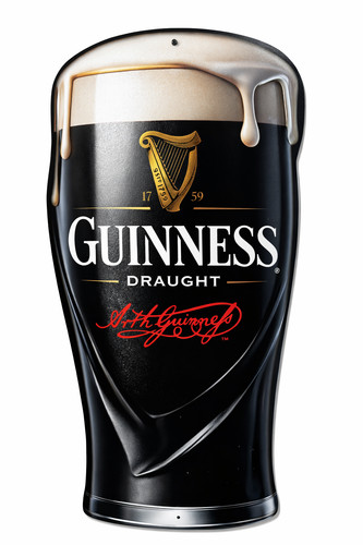 Guinness draught pint metal - draught,