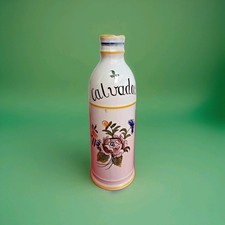 bouteille calvados en céramique française estampillée années 70