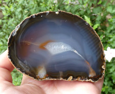 TOP! Polished Blue Agate 9x6.5cm Minerals Collection Stone Lithotherapy Reiki