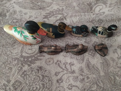 Lot canards bois - et, pierre