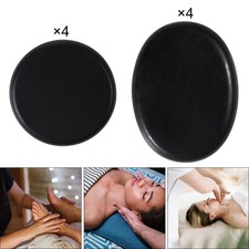 4 pièce Noir Basalte Pierre Chaude Ensemble Idéal pour les Spas, De Massage,