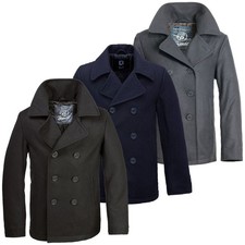 Brandit Pea Coat Marine Homme