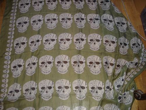Foulard tête mort viscose - mort,