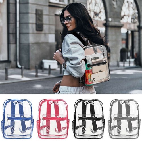Clear backpack heavy duty pvc - clear,