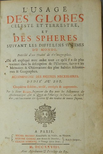 Usage des globes céleste - des, et