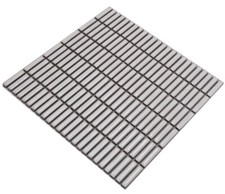 Mosaïque Vieux Blanc Bambusoptik Céramique Brillant Rectangle Mur Cuisine Douche