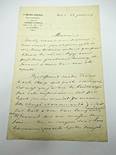 Victor meunier autographe - victor,