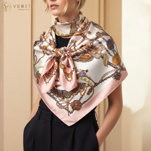 Rare vintage foulard soie - vintage, en