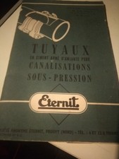 tuyaux en ciment armé d'amiante pour canalisations sous pression/ 1953-eternit