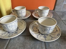 4 BOCH Copenhague CUP & SAUCER Sets
