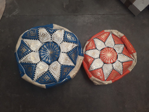 Pouf marocain cuir - 2,