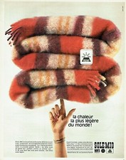  Advertising 0422 1970 Wool Blanket MANTA Sole Mio Featherweight