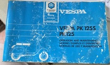 Piaggio Group Vespa PK 125 125S - Operation And Maintenance Manual Original