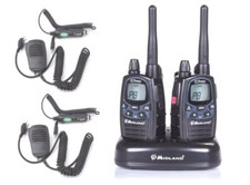 Walkie Talkie Midland G7 Pro + Micros De Main, Chargeurs Voiture + Chargeur 220V