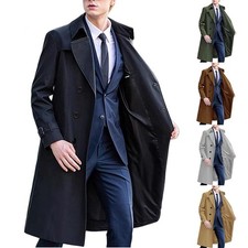 Manteau trench long homme