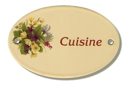 Cuisine oval metal plaque - cuisine,