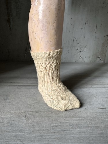 Chaussettes poupée ancienne - ancienne,