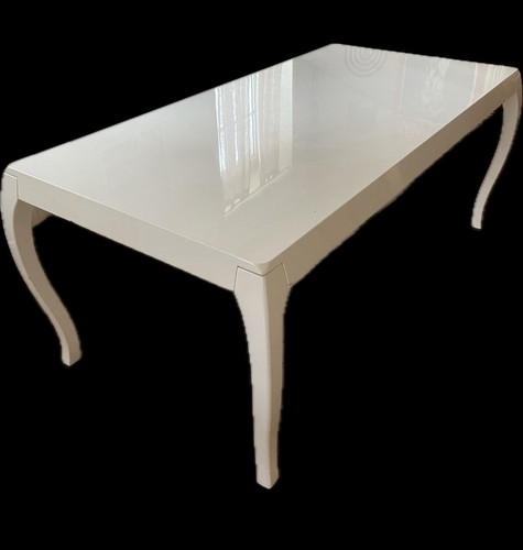 Table laquée blanche - table,