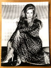 DALIDA Robe Léopard Années 1980 Photographie Vintage Argentique 17,7x23,8cm