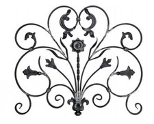 Ornement en fer forgé fer forgé 610x710mm grille pour garde-corps clôture por...
